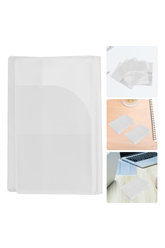 Clear PVC Document Holder Cover for Travel and Office, Thickened Design, Set of 5 Pieces