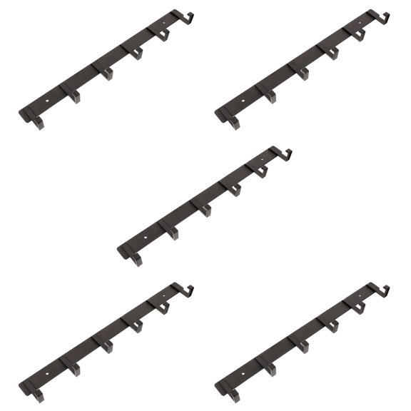 RENACLIPY Coophya Rust-Resistant Heavy Duty Hook Rack Grey Wall Organizer 5 Pieces Multi-Purpose Storage Solution