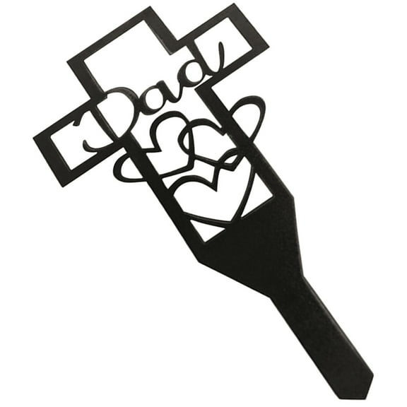 Hemoton 5pcs Decorative Memorial Cross Stake The Departed Cemetery Stake Adornment Garden Stake Decor