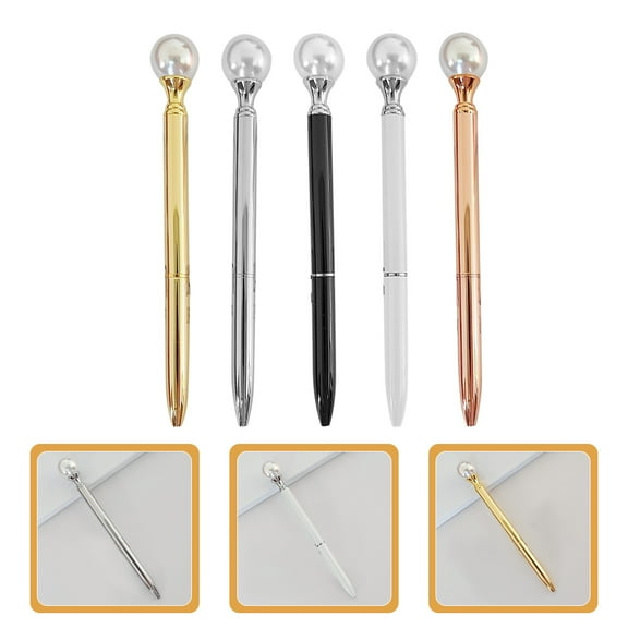 RENACLIPY fancy writing pens for office work Silver Plated 5pcs