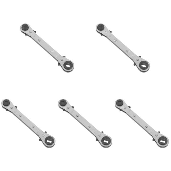 Hemoton 5pcs Dual End Ratchet Wrench Hvac Ratchet Spanner Refrigeration Equipment Service Wrench