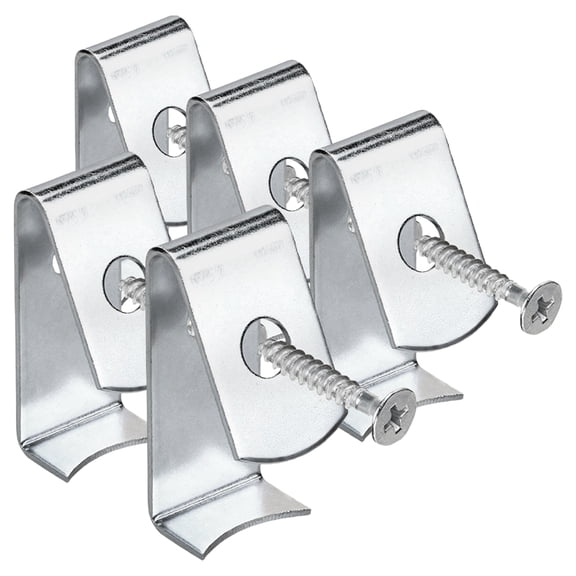 ORDDIART 5Pcs Heavy Duty Wall Hooks for Planters Plated Silver Metal Clips Suitable for Indoor Outdoor