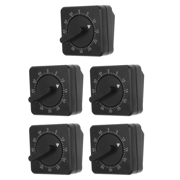 Hemoton 5pcs Mechanical Kitchen Timer with 60-Minute Countdown Cute Timer for Time Management Functional Clock Timer Kitchen Cooking Timer