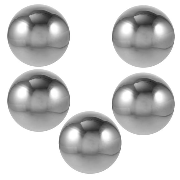 Hemoton 5pcs Mirror Surface Gazing Globe Ball Stainless Steel Garden Sphere Balls Mirror Polished Hollow Ball for Garden Landscaping Decoration