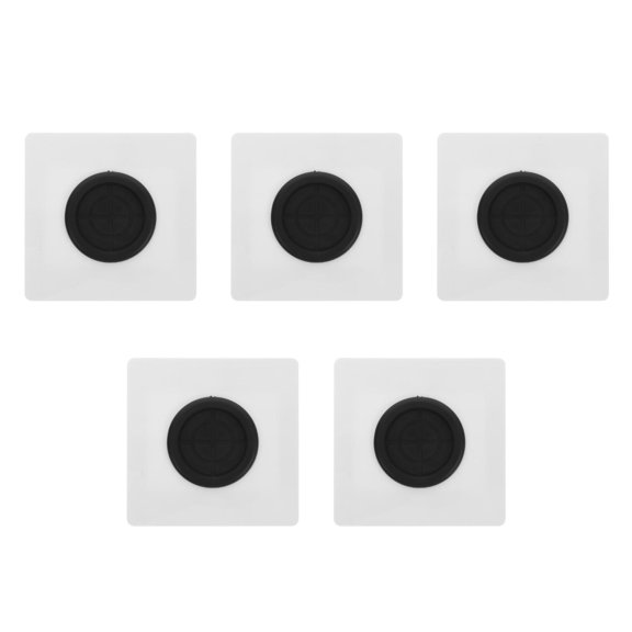 Hemoton 5-Pack Outlet Cover Plates with 35mm Round Hole, Pass Through Wall Plate Cord Hider for Wall Mount TV Installation
