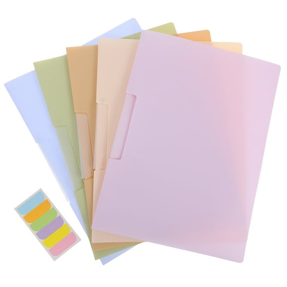 Hemoton 5pcs Plastic Folders With Swing Clip Report Covers For A4 And Letter Size Paper Presentation Binder For School Business Office