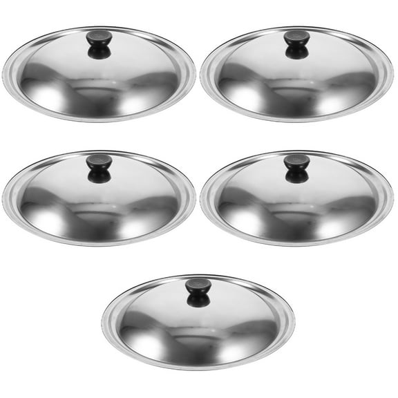 ORDDIART Round Dome Lid Silver for Kitchen Pots and Pans Easy to Clean 5Pcs