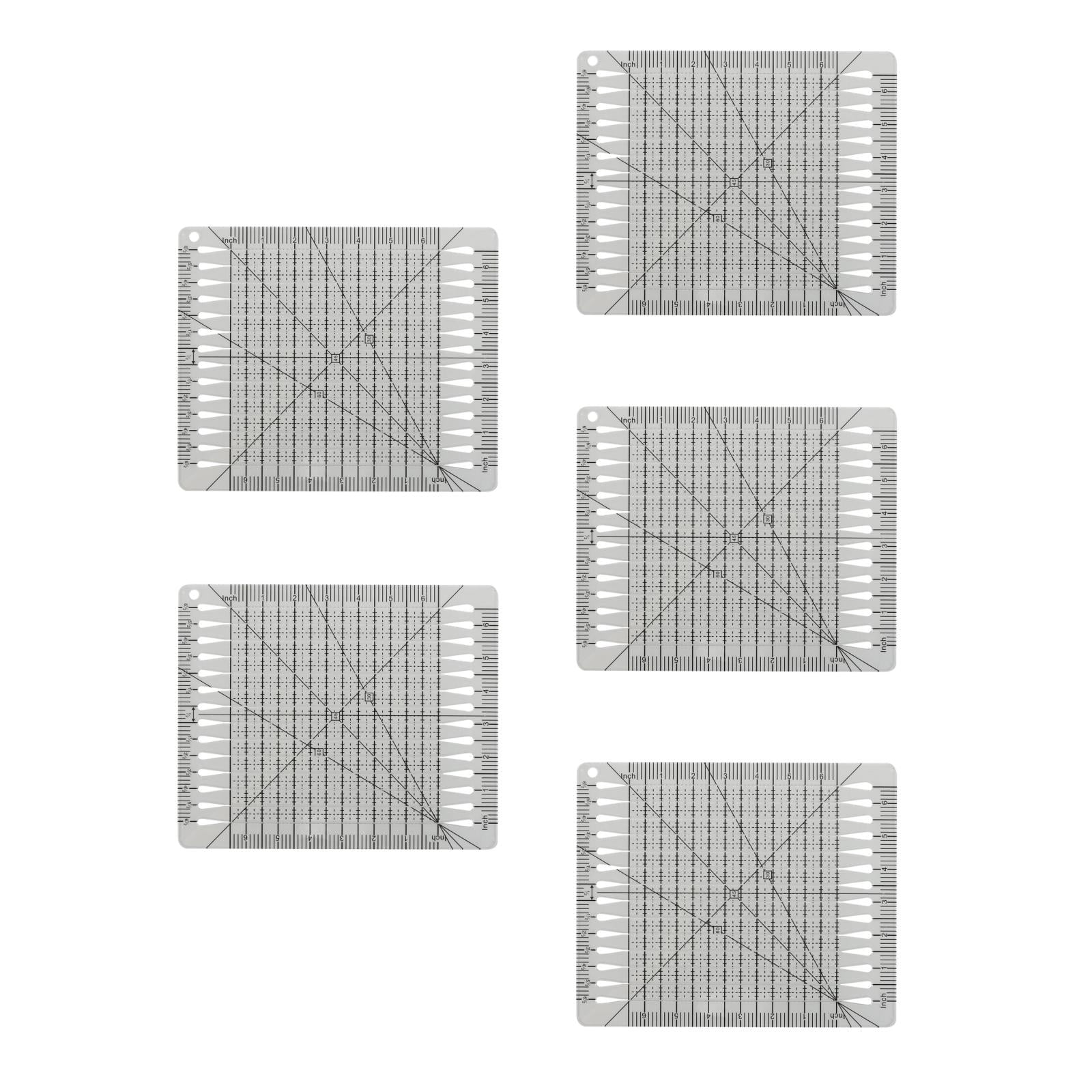 Hemoton 5pcs Transparent Quilting Ruler for Accurate Fabric Cutting ...