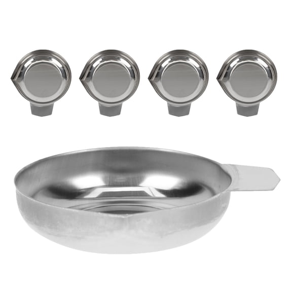 Hemoton 5pcs Stainless Steel Scale Trays For Kitchen Weighing Scale Tray Electronic Scale Trays Replacement Coffee Bean Weighing Tray Lab Weight Pan Loading Scale Pan