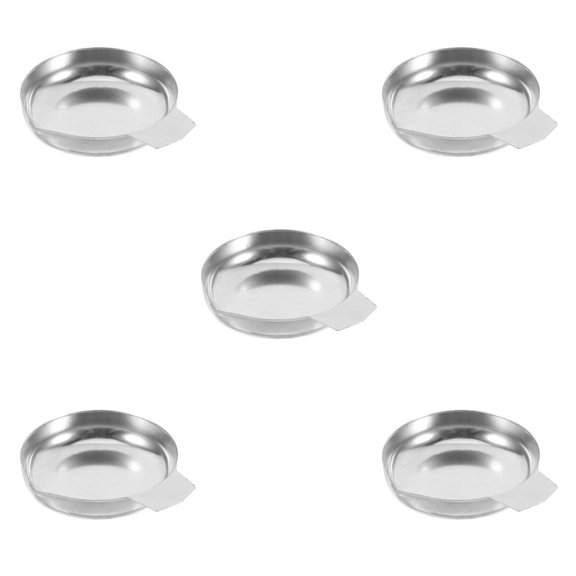 UPGRATOR WORGEOUS 5pcs Stainless Steel Weighing Pan for Scale Electronic Scale Tray for Jewelry Food and Laboratory Measurements