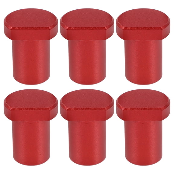 Hemoton 6-Piece Red Aluminum Workbench Dogs Set for Woodworking Accessories and Tools