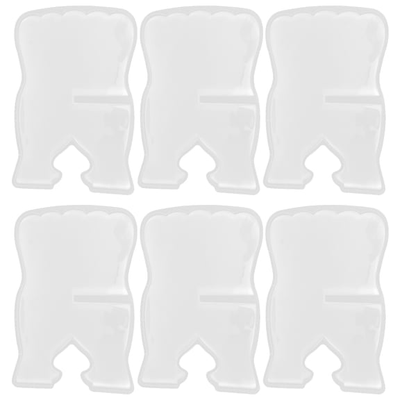Hemoton 6-Piece Silicone Bookmark Mold Set for Page Holders, White Reading Accessories for Book