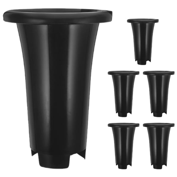 Hemoton Set of 6 Self-Watering Indoor Plant Pots with Pond Design, Black, Ideal for Home and Office Gardening