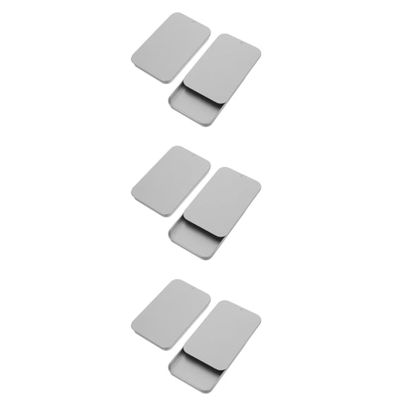 HEMOTON MLINS 6 Pcs Small Sliding Metal Boxes Sturdy Tinplate Containers with Lid for Storing Balm Fashionable and Practical Boxes for Everyday Use