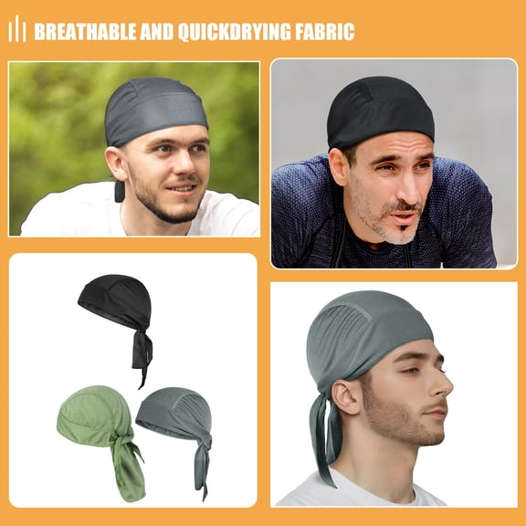 Hemoton 6 Pcs Sweat Wicking Do Rag Cooling Dew Rag Liner Motorcycle Do Rags Head Wraps Bandana Skull Caps For Men And Women
