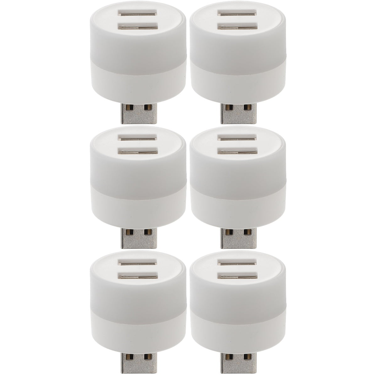 Hemoton 6 pcs Car Light 2-port USB Hub Adapter USB Powered Illumination ...