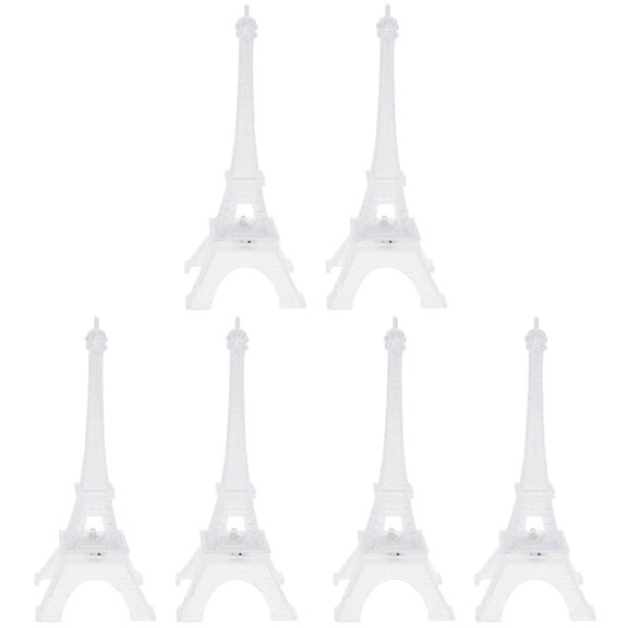 Hemoton 6 pcs  Creative LED Night Eiffel Tower Shape Night Lamp Chic Table Light Desktop Decoration Lamp 10x10x25cm