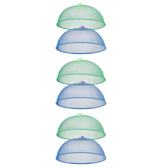 HEMOTON Masteelf 6 pcs Iron Mesh Food Domes Round Metal Mesh Food Cover Dome Protector Screen Tent