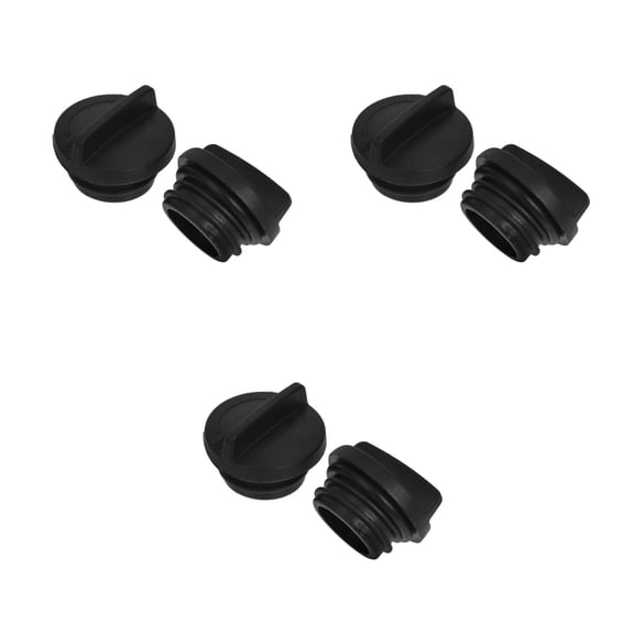 Hemoton 6-Pack Black Parasol Umbrella Hole Plug Caps, Table Hole Covers Inserts for Outdoor Patio Umbrella Tables