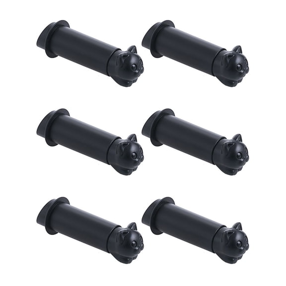 Hemoton 6 pcs  Retractable Paper Rack Cartoon Cat Shape Tissue Rack Creative Tissue Storage Rack Lovely Toilet Tissue Rack Toilet Paper Holder Wall Hanging Paper Rack Black