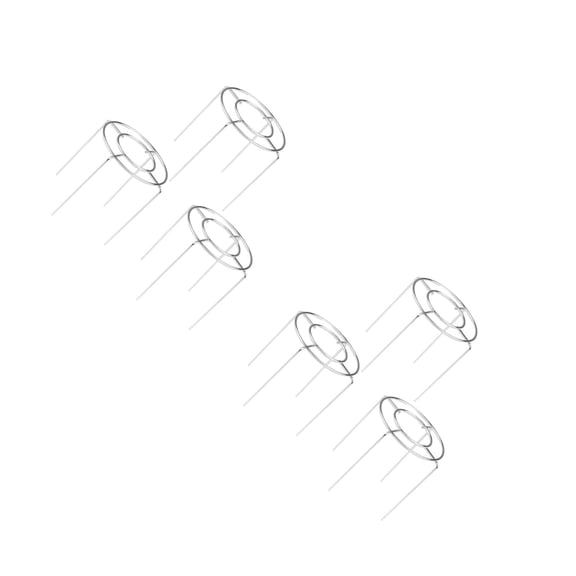 Hemoton 6 pcs  Round Steamer Rack Cooling Rack Stainless Steel Pot Rack Wire Steamer Kettle Rack Holder Air Fryer Cooking Steamer Rack For Baking Canning Steaming Silver