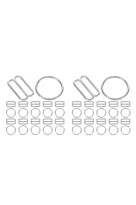 60 Pairs Mini 8-Shaped Strap Adjusters For Bras And Lingerie Zinc Alloy Bra Buckles Adjustable Bra Hooks Lingerie Strap Adjusters Metal Hooks Rings