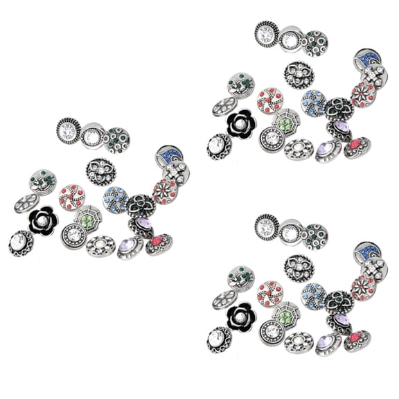 Hytrove Gemstone Inlay Buttons Assorted Color Diy Costume Decor Supplies Craft Projects 60Set
