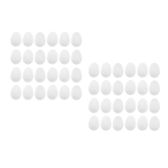 UPGRATOR WORGEOUS 60 pcs Fake Pigeon Eggs for Incubation Breeding Solid Plastic Simulation Eggs for Pigeon Egg Management and Training Aid