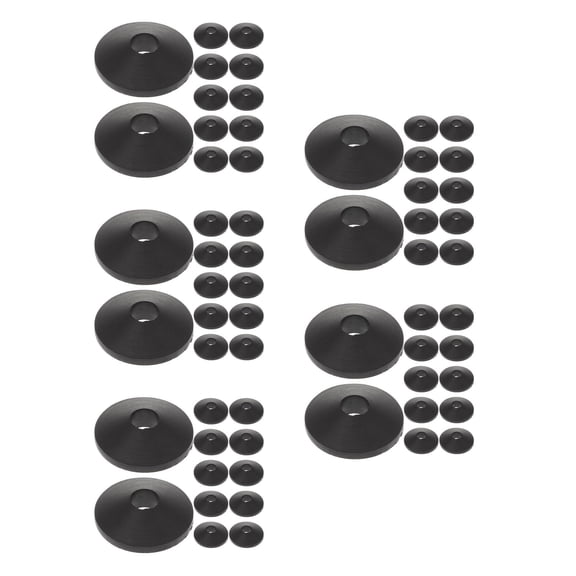 Hemoton 60 pcs Conical Rubber Washers M8 Black Tapered Toilet Bolt Rubber Washer Prevent Leakage Toilet Repair Kit for Toilet Tank Black