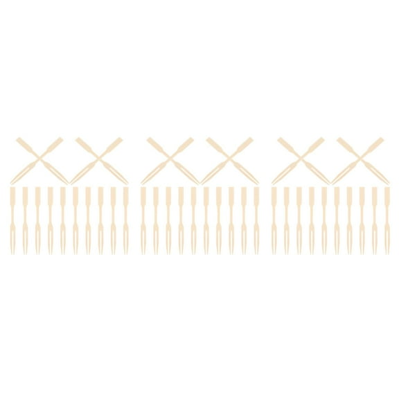 Hemoton 600 PCS Bamboo Appetizer Forks Bamboo Fork Charcuterie Mini Forks Appetizers Forks Small Appetizer Picks for Weddings Party