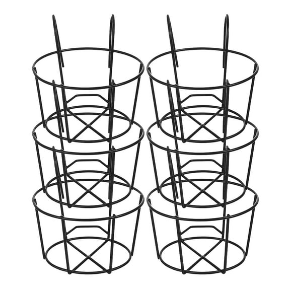 Hemoton 6Pcs Balcony Planter Hanger Metal Hanging Planter Bracket Iron Brackets for Window Boxes Planters