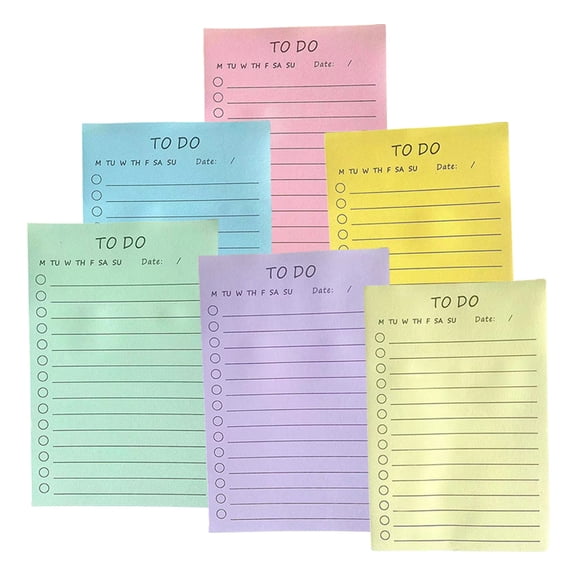 Hemoton 6Pcs Memo Pads Sticky Memo Stickers Lovely Sticky Tabs Portable To-do List Memo Pads Sticky Tabs