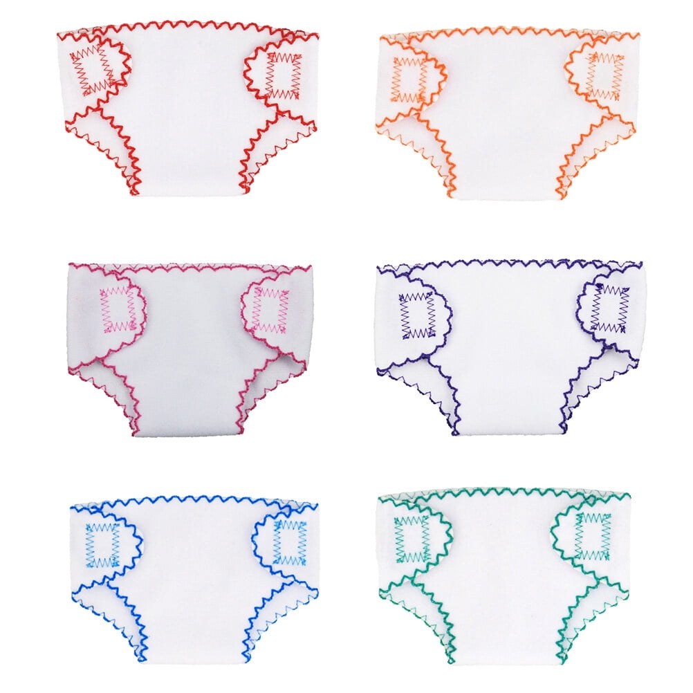 Hemoton 6pcs Baby Doll Nappies Doll Clothes Accessories Little Doll ...
