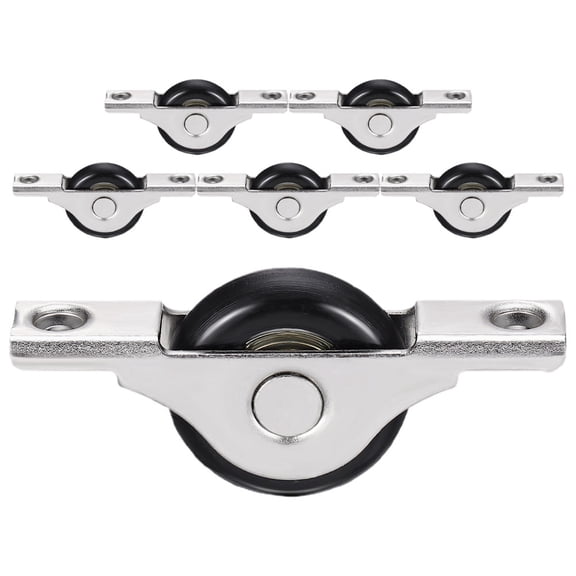 Hemoton 6pcs Cabinet Hardware Sliding Door Window Weight Pulley Nylon Sliding Screen Door Rollers for Wardrobe Closet Cabinet and Windows