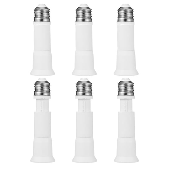 Hemoton 6pcs E27 To E27 Light Socket Adapter Adjustable Length Bulb Extender Adapter For Home And Office Use Light Socket Extension Light Fixture Adapter