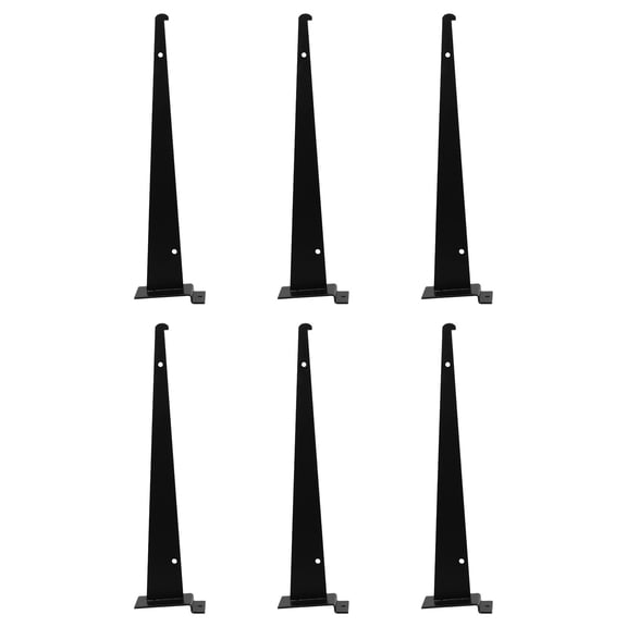 RENACLIPY 6Pcs Black Slatwall Shelf Bracket Set Heavy Duty Mounts for Wall Organizing