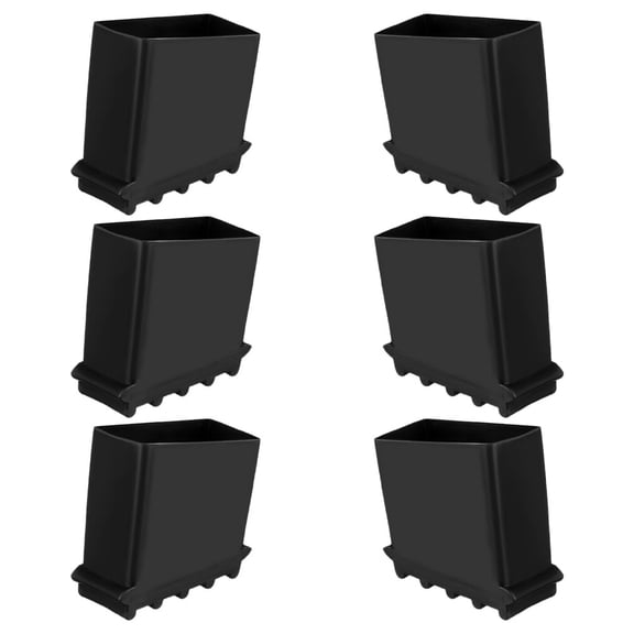 Hytrove Ladder Foot Covers Black Rubber 6Pcs 2In