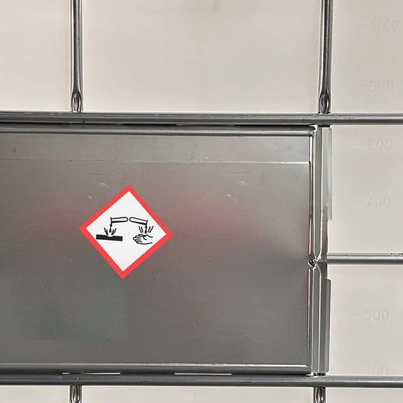 Hemoton 6-Pack Self-Adhesive Safety Labels for Corrosive Materials, Warning Stickers, Corrosive Safety Decals