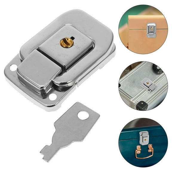 Hemoton 6pcs Toggle Catch Locks with Keys, Iron Briefcase Latch Hasp for Suitcase, Boxes, Case, Luggage Security
