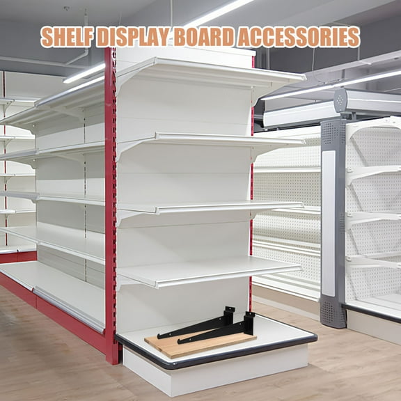 Hemoton 6pcs Slatwall Shelf Brackets For Home And Retail Display Heavy Duty Metal Slatwall Accessories Iron Brackets For Shelving