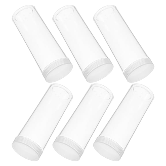 UPGRATOR 6-Pack Plastic Storage Tubes 4 Inch Organizer Containers for Home, Office, and Craft Supplies Storage