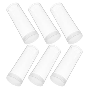 UPGRATOR 6-Pack Plastic Storage Tubes 4 Inch Organizer Containers for Home, Office, and Craft Supplies Storage