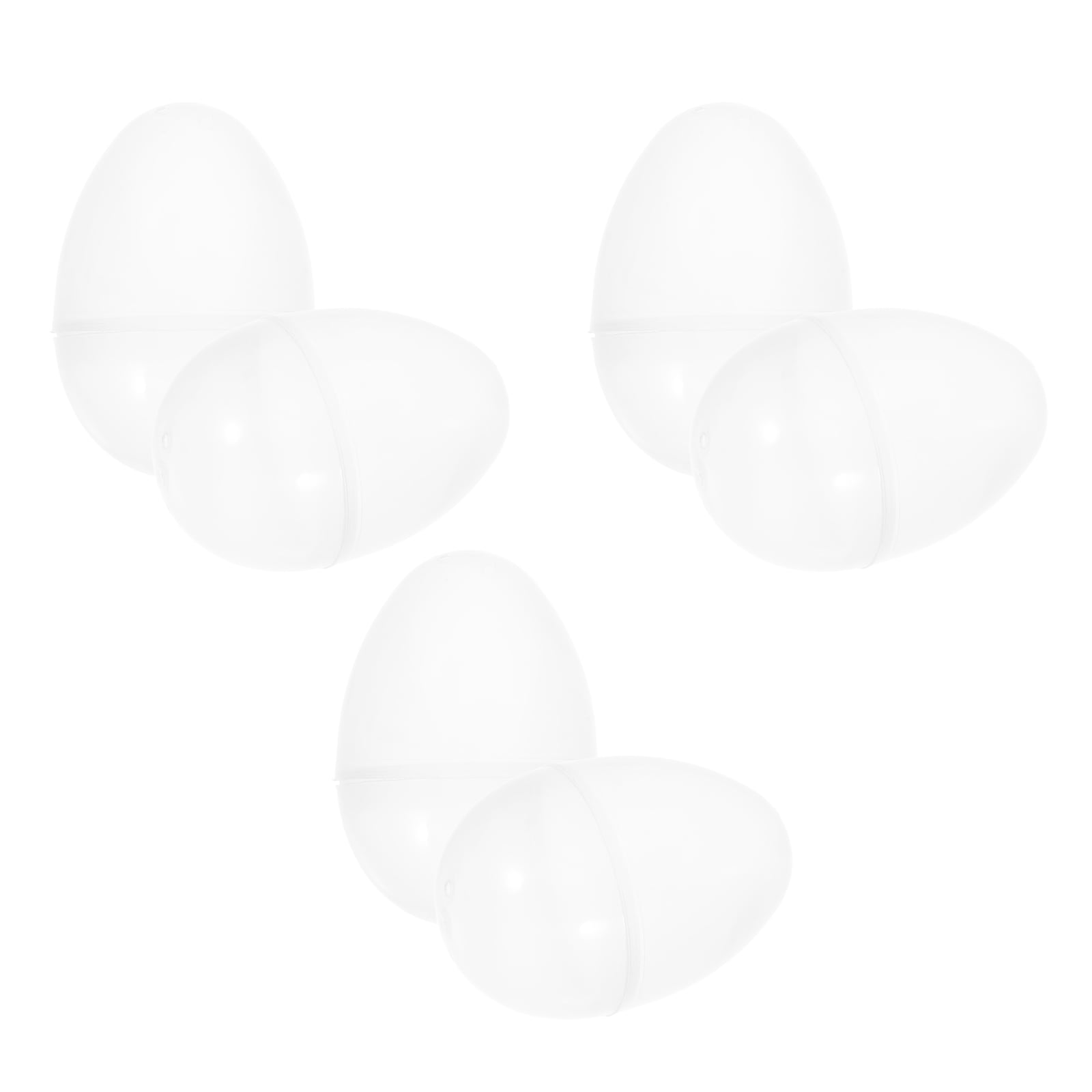 Hemoton 6pcs transparent fillable easter eggs large clear plastic