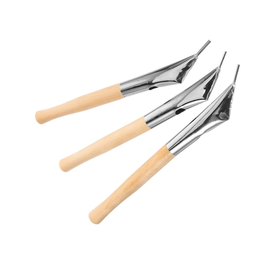 HEMOTON Versatile 6pcs DIY Batik Wax Tool Set for Pottery Sculpture and Clay Modeling with Stainless Steel Birch Multi Color