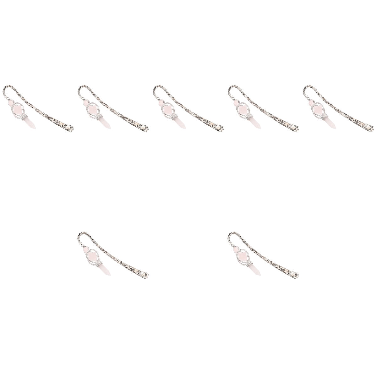 RENACLIPY Unique Crystal Bookmark Fine Workmanship Pink for Decor 7Pcs