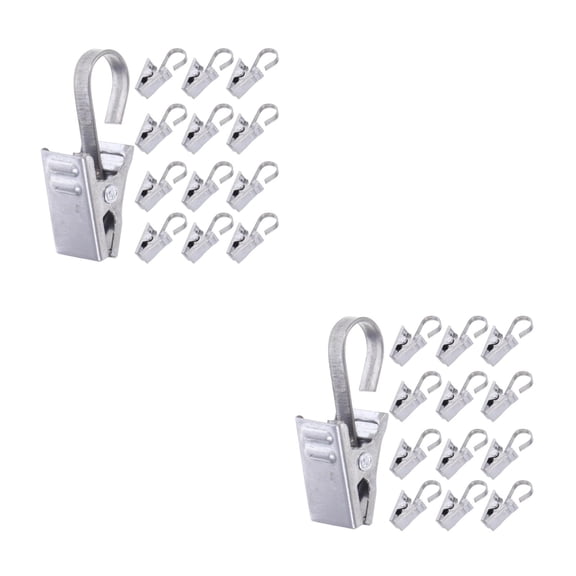 Hemoton 72 pcs Rug Clips for Hanging Heavy Duty For Carpets and Tapestries Stainless Steel Rug Hangers Rug Hanging Clamps for Wall Displays