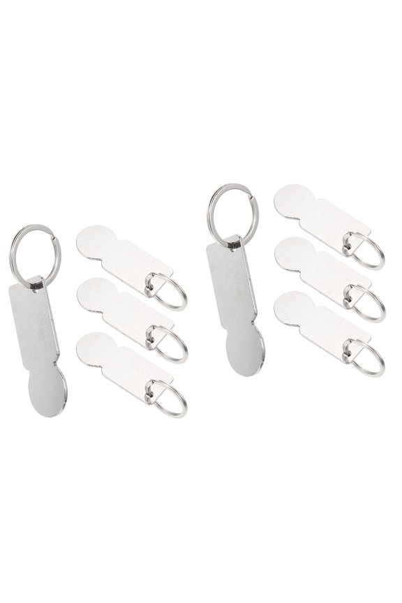 8 Pcs Metal Trolley Tokens Portable Tokens Key Rings Shopping Cart Tokens Key Ring Tokens for Daily Use