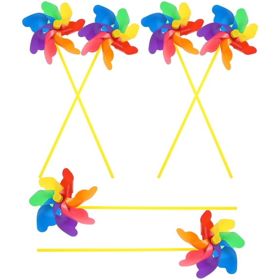 Hemoton 8 Pcs Pin Wheel Pinwheel Windmill Rainbow Decors Park Decoration