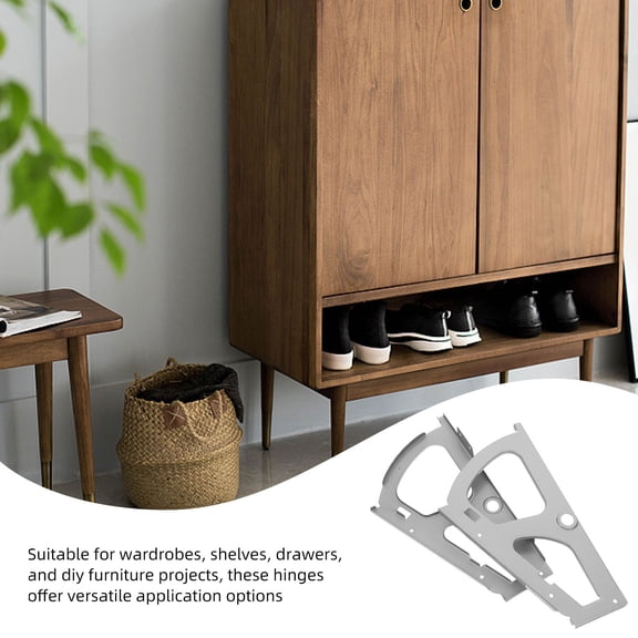 UPGRATOR 8-Piece Stainless Steel Cabinet Hinges for Shoe Rack Drawers, Hardware for Shoe Storage Organization