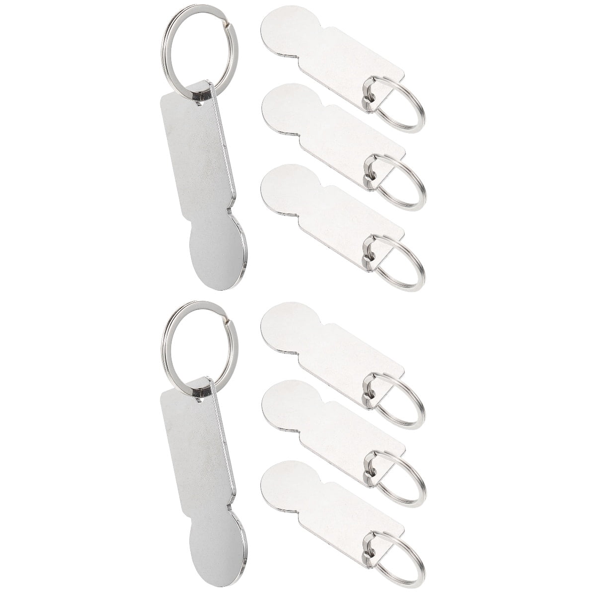 Hemoton 8 Pcs Trolley Tokens Keychain Shopping Trolley Tokens Pendant ...
